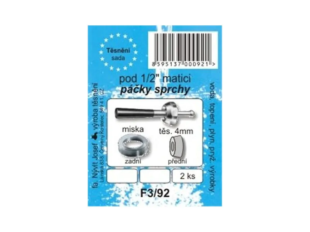 SADA - těsnění pod 1/2" matici páčky sprchy - F3/92 Aktuální