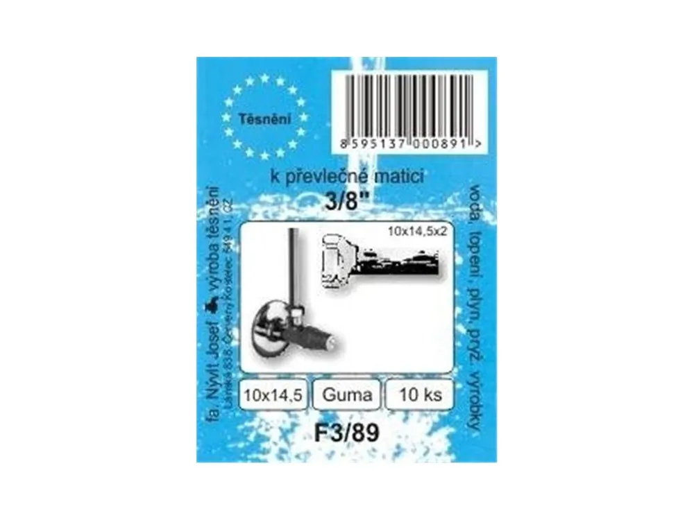 SADA - ploché těsnění - guma - 3/8" - 14 x 10 x 2 mm - F3/89 Top Prodej