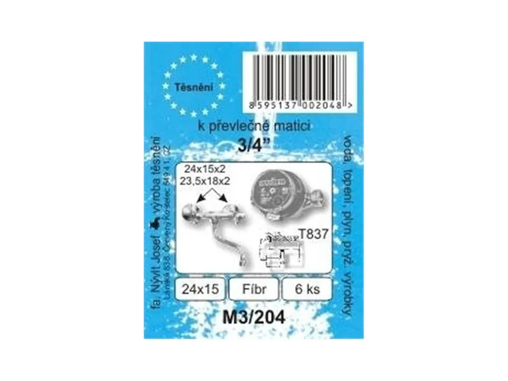 Kup Teď SADA - ploché těsnění - fíbr - 3/4"- 24 x 15 x 2 mm - M3/204