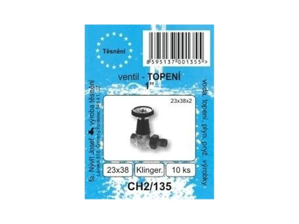 Cenová Bomba SADA - ploché těsnění - bezazb. - 1" ventil - 38 x 24 x 2 mm - CH2/135