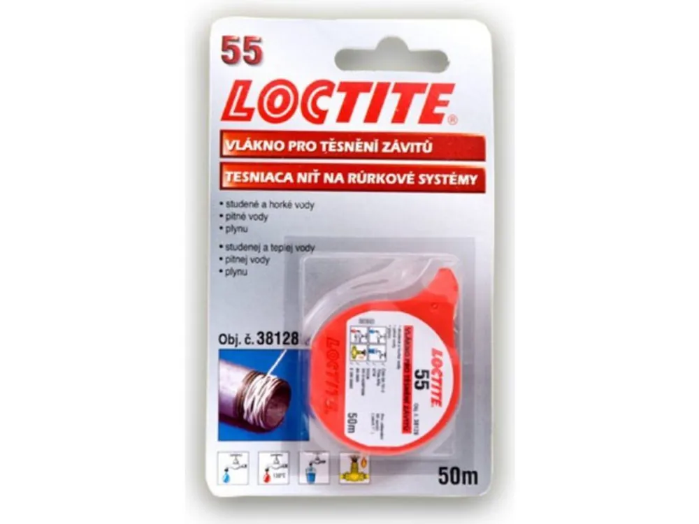 Loctite 55 závitové těsnící vlákno 50 m Bezpečná Platba