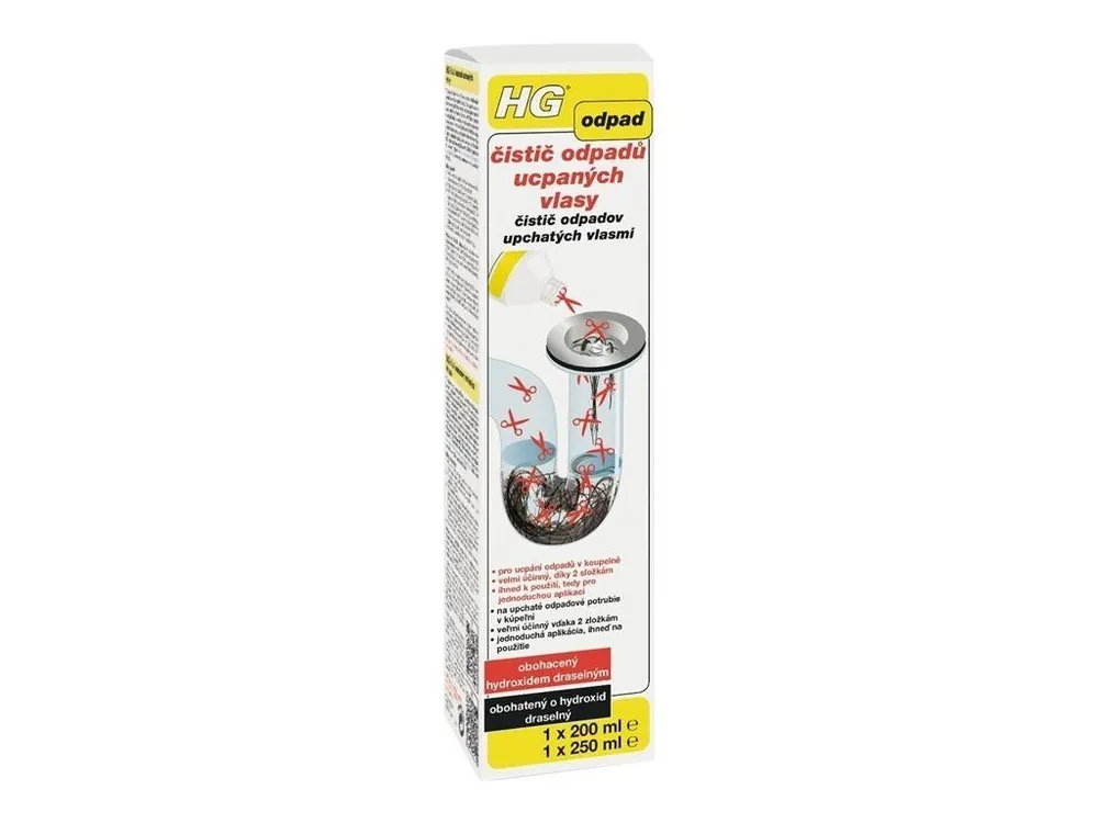 HG čistič odpadů ucpaných vlasy 450 ml Nejprodávanější