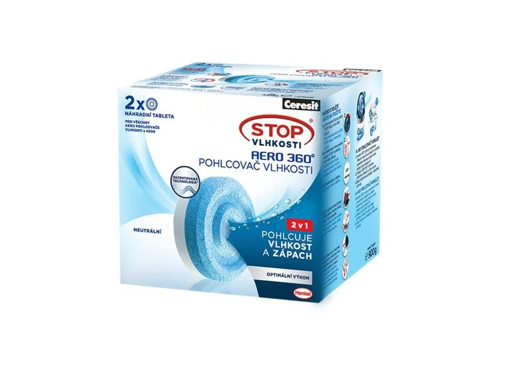 Poslední Šance Ceresit náhradní tablety k pohlcovači vlhkosti AERO 360° 2X450g